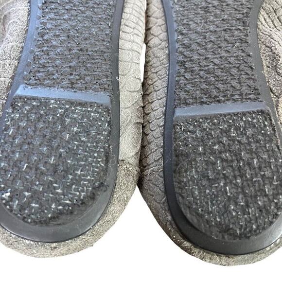 Toms Womens Gray Leather Reptile Print Slip On Square Toe Ballet Flats Shoes 7 - Picture 14 of 16